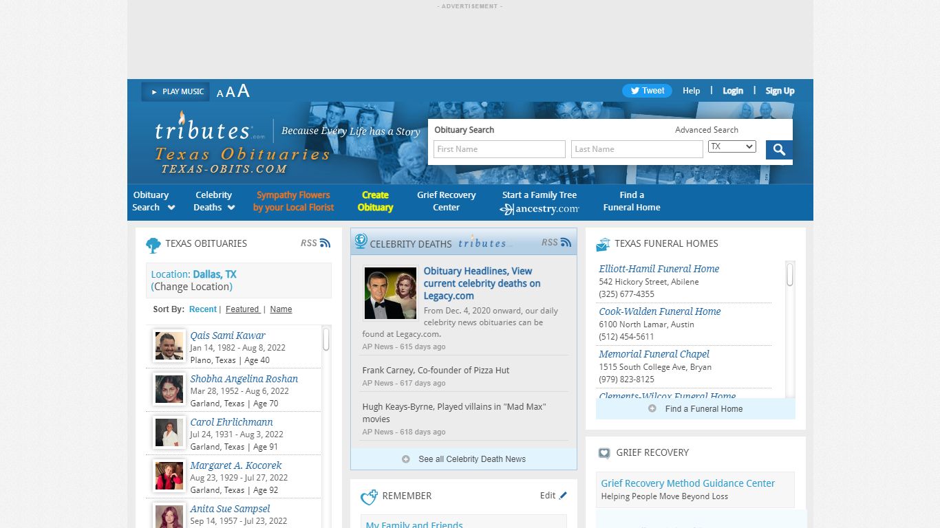 Texas Obituaries - Latest Obituaries in Robstown Texas